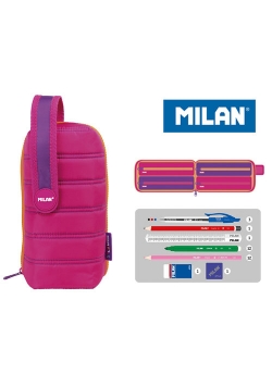 Multipiórnik MILAN owalny z 4 piórnikami COLOURS róż