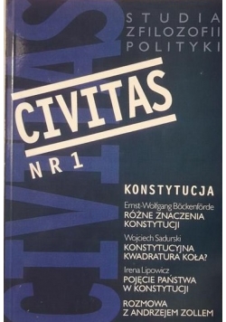 Civitas. Studia z filozofii polityki, Nr 1