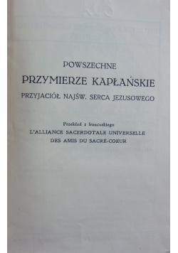 Powszechne przymierze kapłańskie 1937 r.
