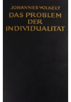 Das problem der Individualitat, 1928 r.