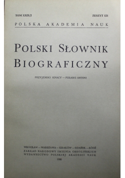 Polski Słownik Biograficzny Tom XXIX  Zeszyt 121