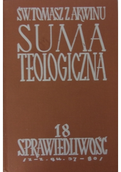 Suma teologiczna tom 18  Sprawiedliwość