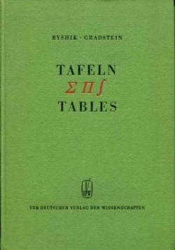 Tafeln tables of series products and integrals