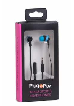 Słuchawki z mikrofonem ciemnoniebieski PLUG&PLAY