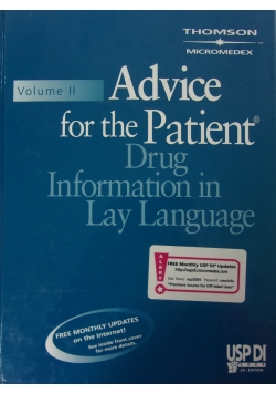 Advice for the Patient Drug Information in Lay Language ,Tom II