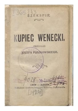 Kupiec Wenecki 1908 r.