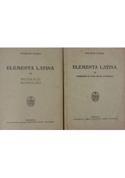 Elementa Latina - Podręcznik/Preparacje i słowniczki,1948r.