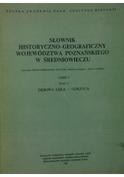 Słownik Historyczno-geograficzny województwa Poznańskiego w Średniowieczu ,Cz.I