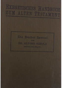 Die Bucher Samuel 8 Band Erster Halbband, 1919 r.
