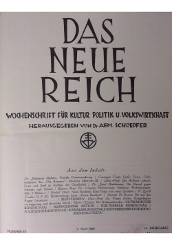 Das Neue Reich, 1928r.