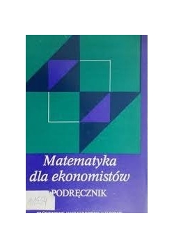 Matematyka dla ekonomistów podręcznik