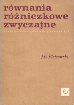 Równania różniczkowe  zwyczajne  wydanie 2 zmienione