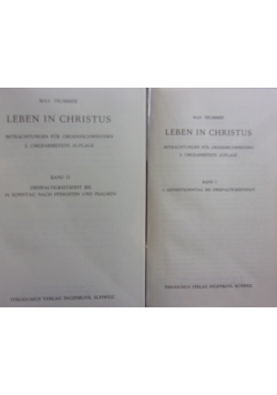 Leben in Christus, tom I-II