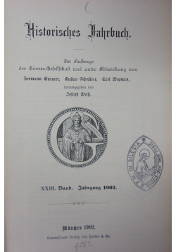 Historisches Bahrbuch, 1901r.