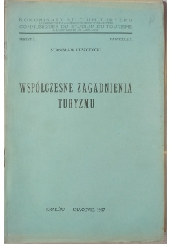 Współczesne zagadnienia Turyxmu, 1937  r.