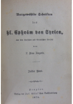 Ausgewahlte Schriften des heiligen Ephram von Syrien, 1876 r.