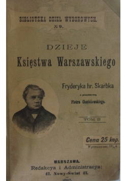 Dzieje Księstwa Warszawskiego, tom II, 1897 r.