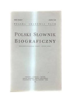 Polski Słownik Biograficzny Tom XXVII/1