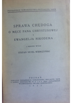 Sprawa Chędoga o męce Pana Chrystusowej, 1933 r.