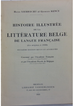 Historie Illustrree de la Litterature Belge, 1931 r.
