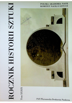 Rocznik Historii Sztuki Tom XXXIX
