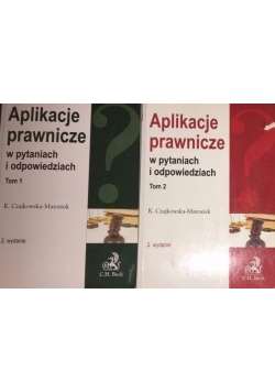 Aplikacje prawnicze, tom 1-2