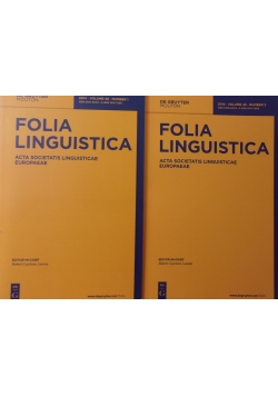 Folia Linguistica 2014 Vol 48, Nr. 1 i 2