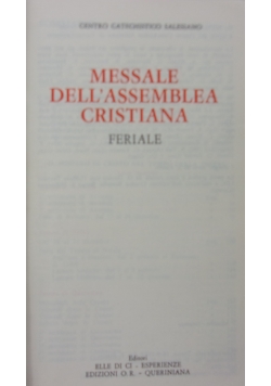 Messale Dell'assemblea Cristiana