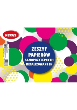 Zeszyt papierów samoprzylepnych metalizowanych A5 Rexus 8 kartek 5 sztuk