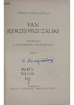 Pan Jędrzej Piszczalski, ok.1926