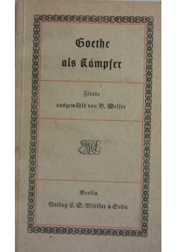 Goethe als Rampfer,1941r.