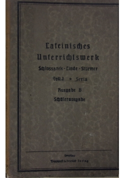 Lateinifche Gchulgrammatif, 1924 r.