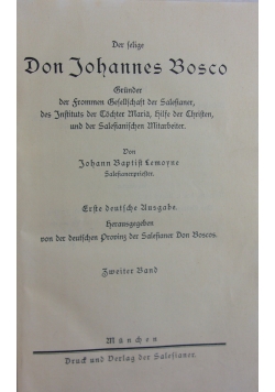 Don Johannes Bosco, 1932r.