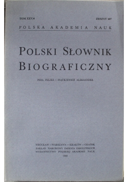 Polski słownik biograficzny Tom XXV Nr 4 Zeszyt 107