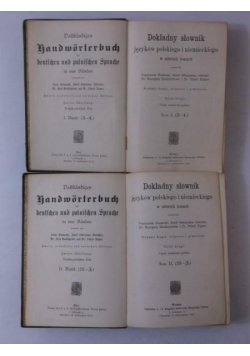 Franciszek  - Dokładny słownik języków polskiego i niemieckiego, Tom I-II, 1930 r.