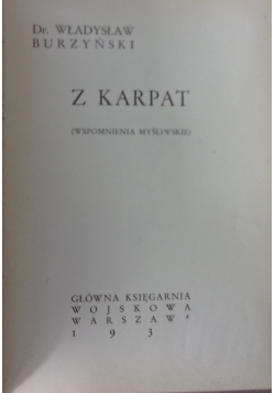 Z Karpat, ok.1930 r.