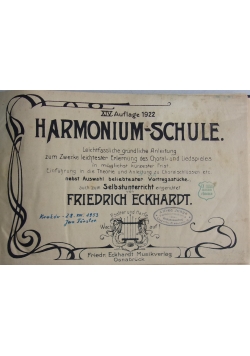 Harmonium-Schule, 1922r.
