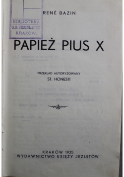 Papież Pius X 1935 r