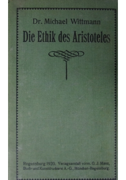 Die Ethik des Arisoteles 1920 r.
