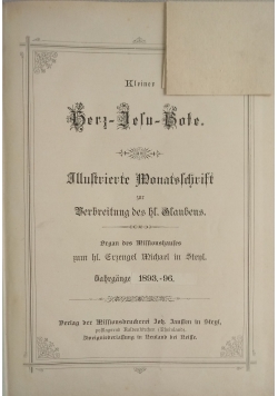 Kleiner Herz Jesu  Bote ,Nr 1 do 12 ,1893 r.
