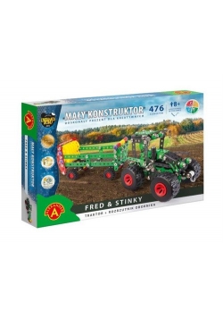 Mały konstruktor Fred & Stinky Traktor + rozrzutnik obornika