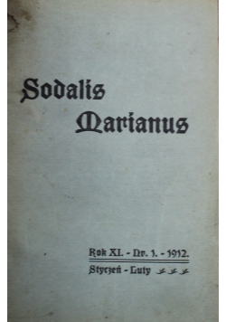 Sodalis Marianus Nr 1 do 5 1912 r.