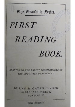 The Granville First Reading Book 1909 r