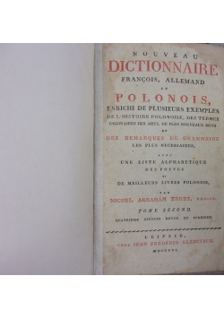 Nouveau dictionnaire, 1806 r.