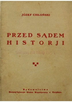 Przed sądem historji 1930 r