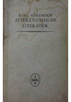Altfranzösische literatur,1925r