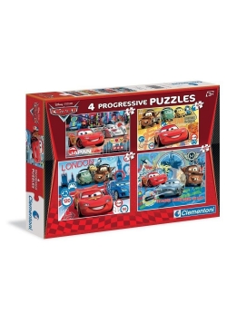 Puzzle 20+60+100+180 el. Auta 3