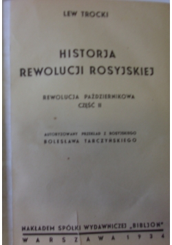 Historia rewolucji rosyjskiej, 1934r.