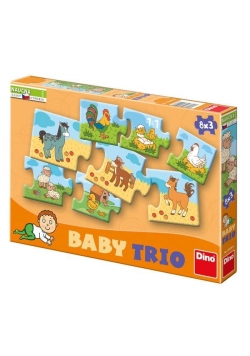 Puzzle Baby rodzina 8x3 DINO