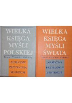 Wielka księga myśli polskiej / świata 2 książki